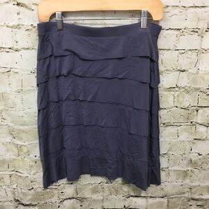 Dunla Gray Tiered Ruffle Skirt